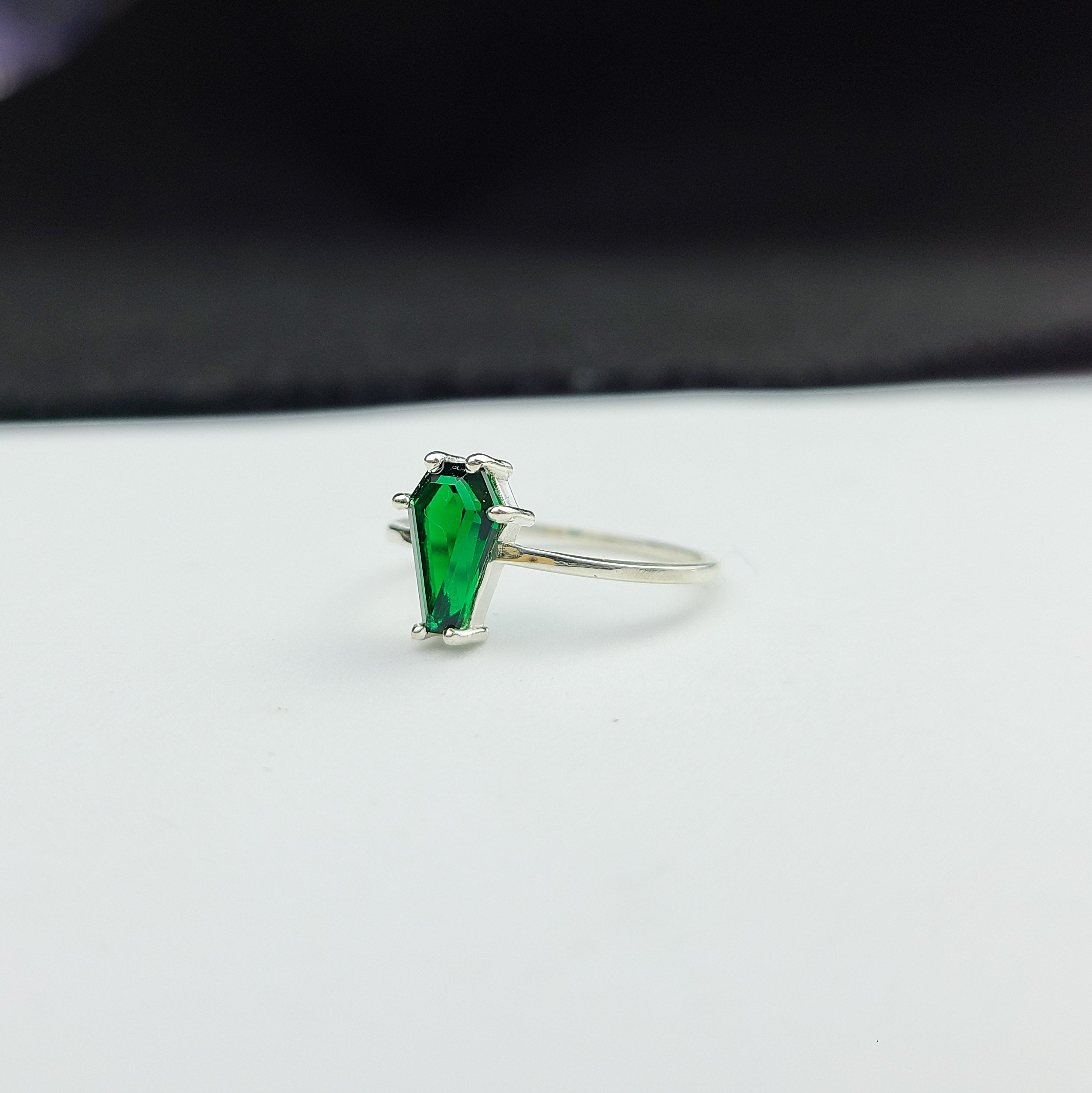 Absinthe Fairy Green Coffin Ring (6x9)