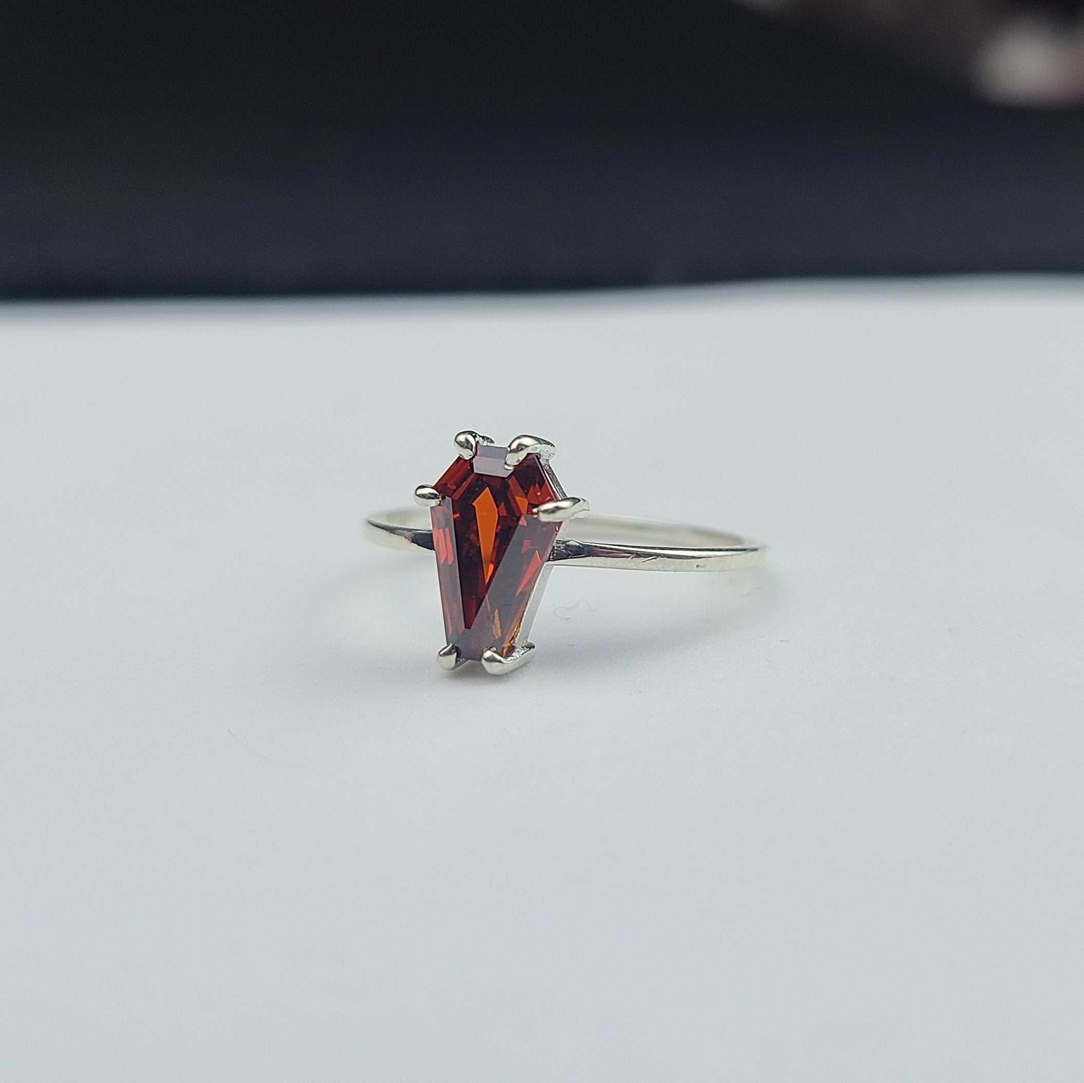 Collection of Deep Blood Red Coffin Ring (6x9) in a gallery layout