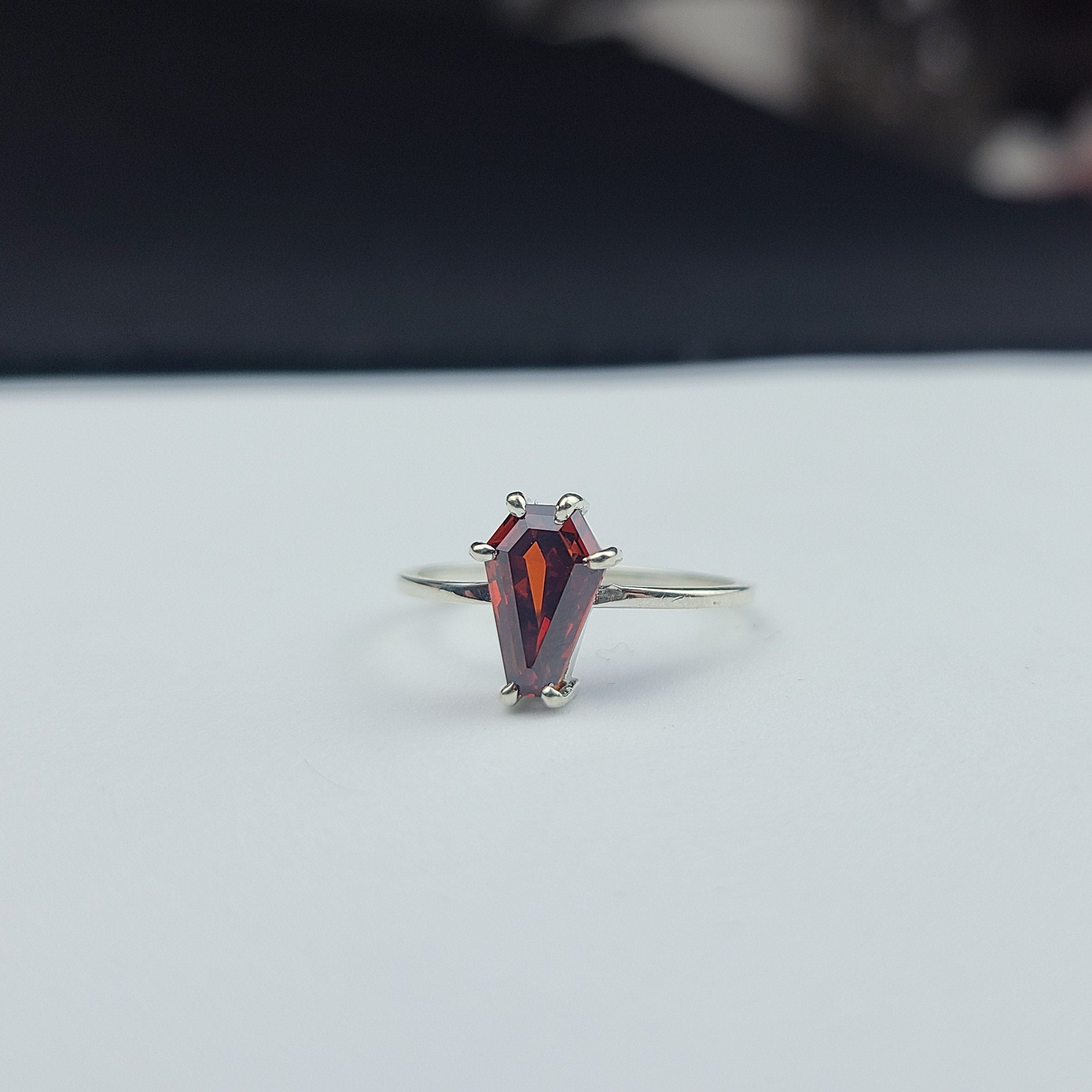 Collection of Deep Blood Red Coffin Ring (6x9) in a gallery layout