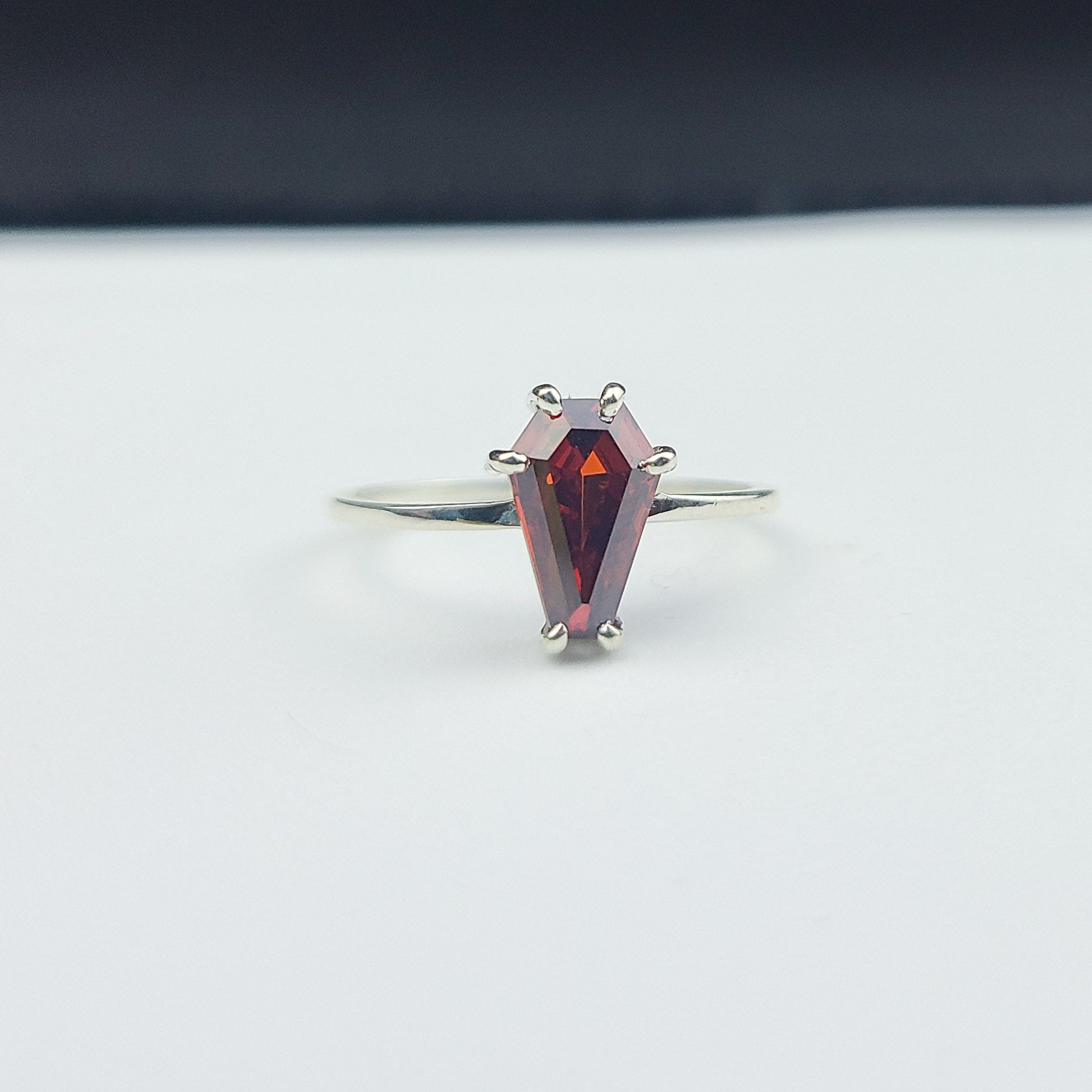 Collection of Deep Blood Red Coffin Ring (6x9) in a gallery layout