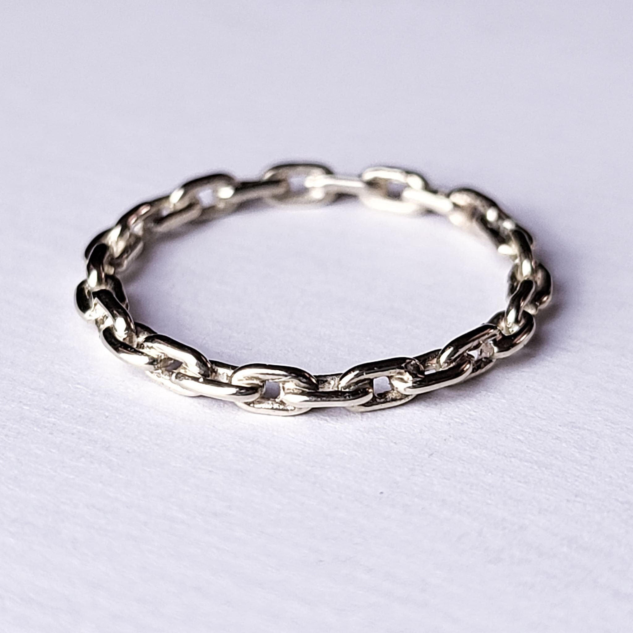 Collection of Solid Silver Chain Ring-Ring-Inchoo Bijoux-Inchoo Bijoux in a gallery layout