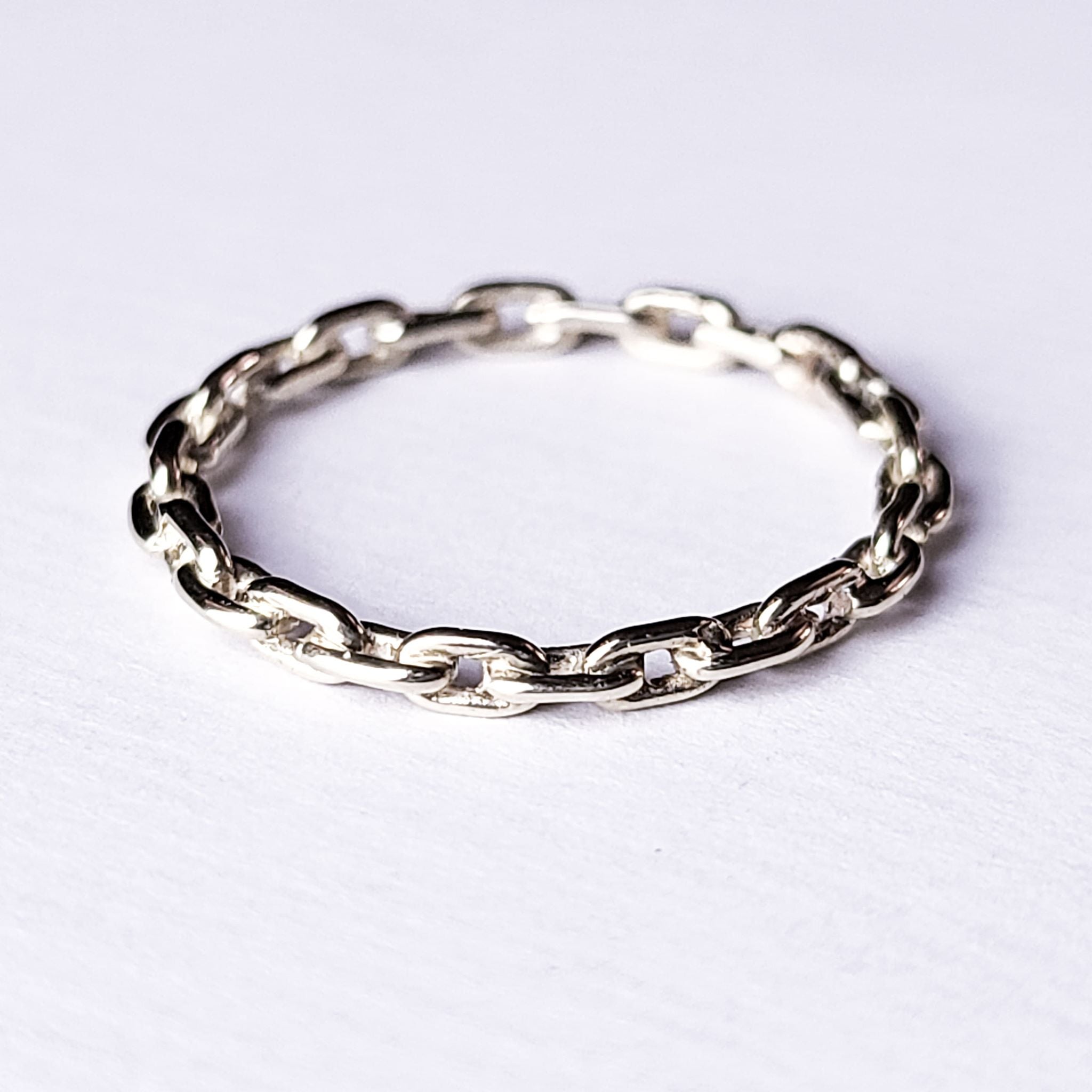 Collection of Solid Silver Chain Ring-Ring-Inchoo Bijoux-Inchoo Bijoux in a gallery layout