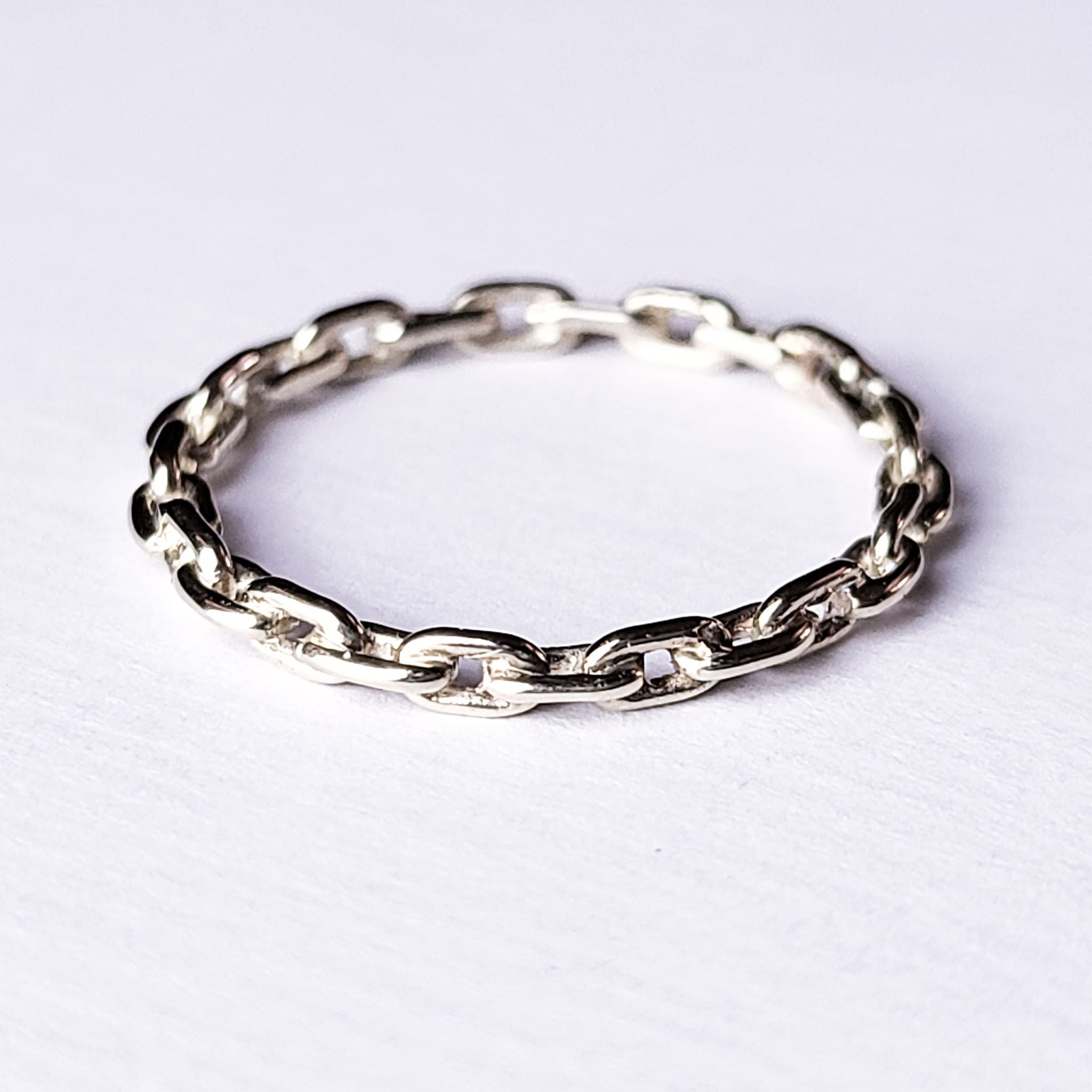 Solid Silver Chain Ring-Ring-Inchoo Bijoux-Inchoo Bijoux