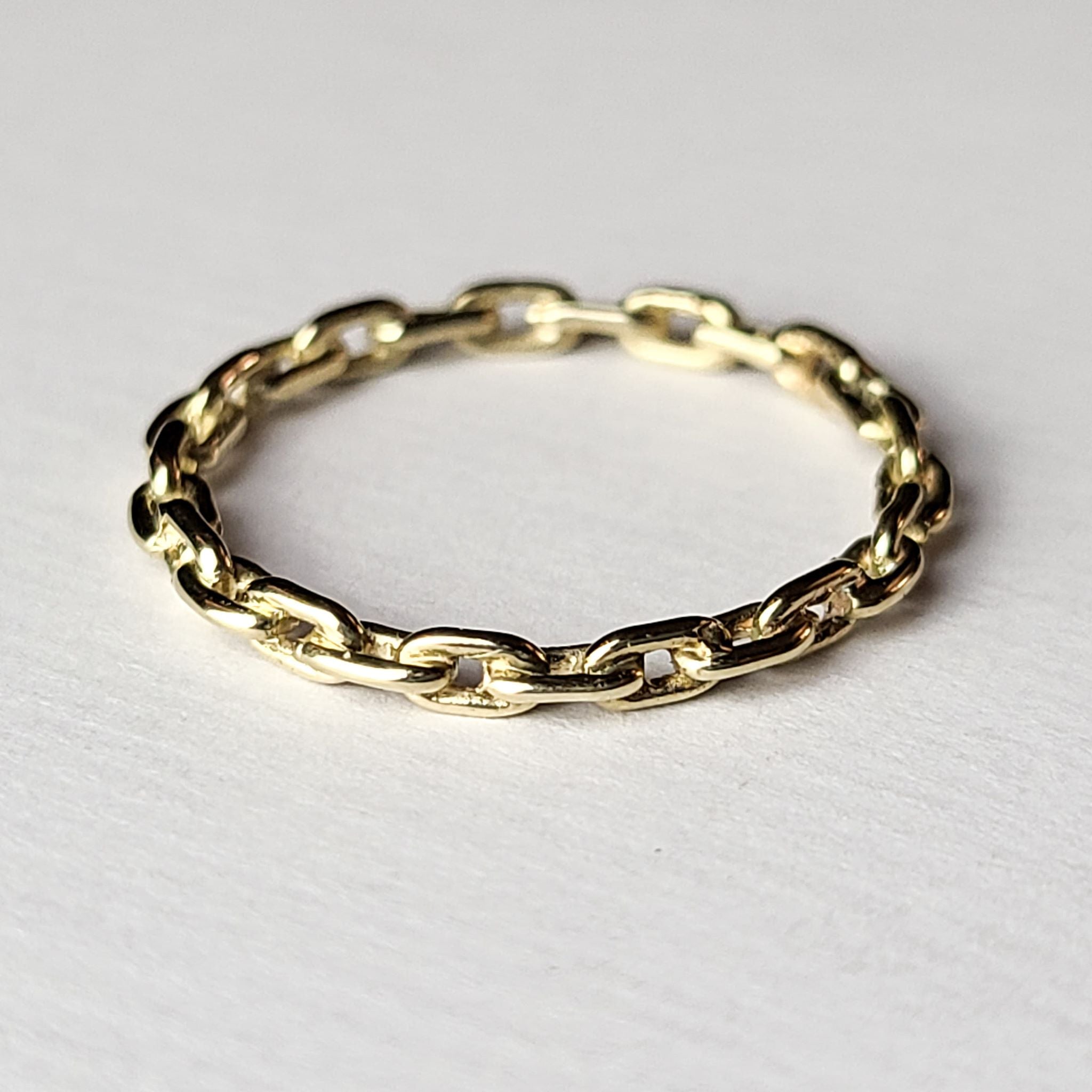 Collection of 10K Yellow Gold Solid Chain Ring-Ring-Inchoo Bijoux-Inchoo Bijoux in a gallery layout