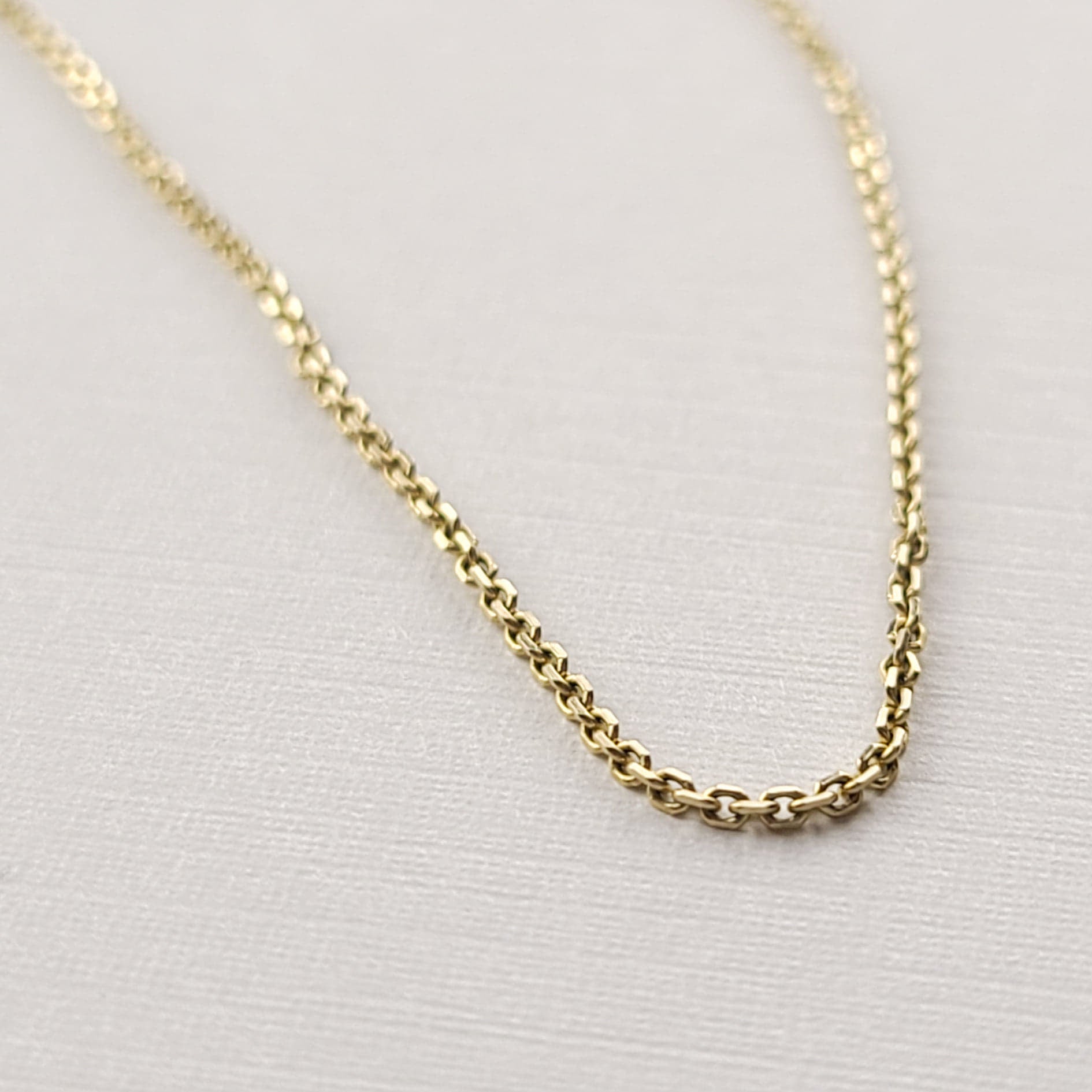 Yellow Gold Chisel Cable Chain 10K - 14K