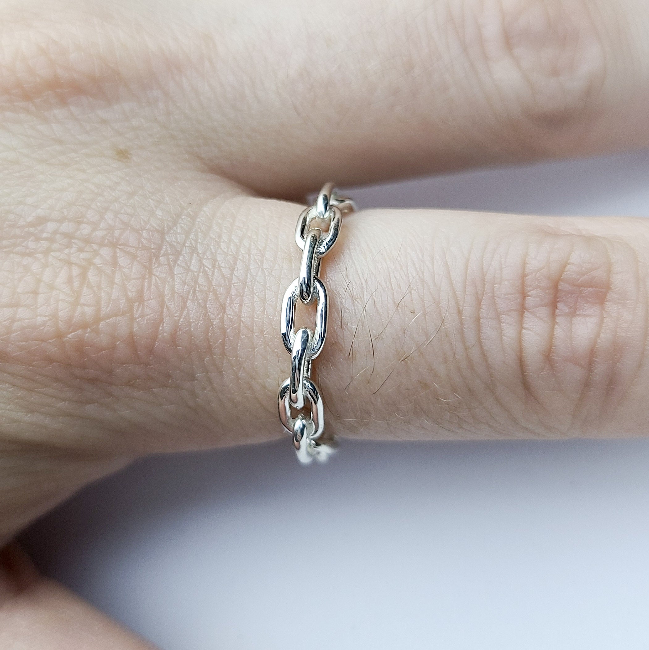 Collection of Bague chaîne en argent épais in a gallery layout