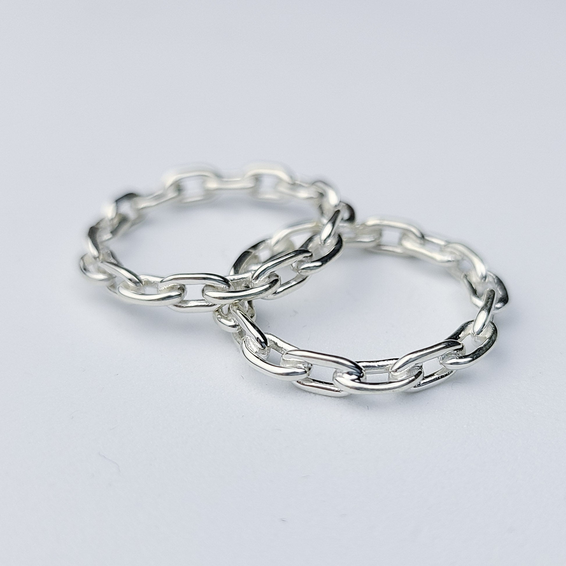 Thick Silver Chain Ring