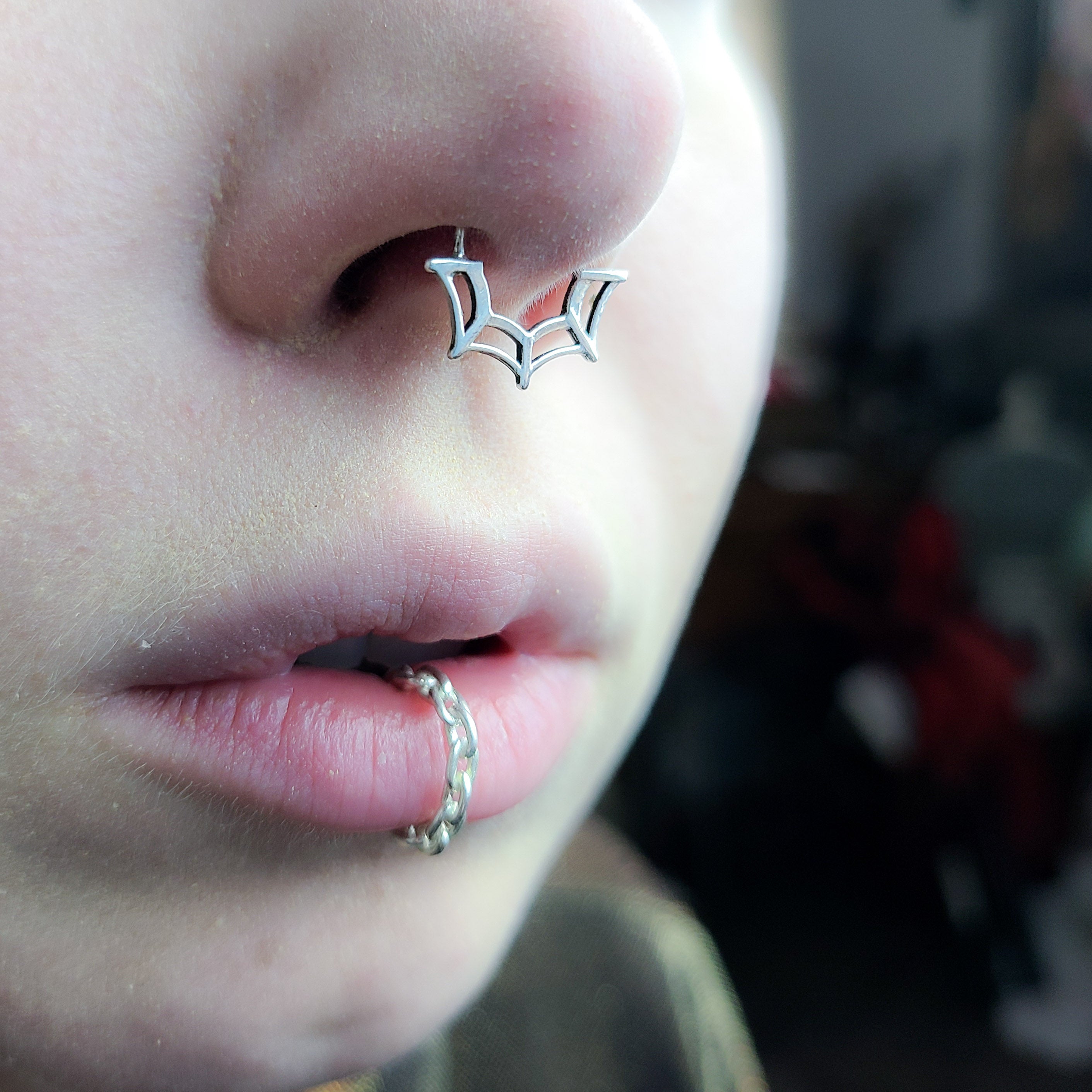 Collection of Spiderweb Nose Ring in a gallery layout