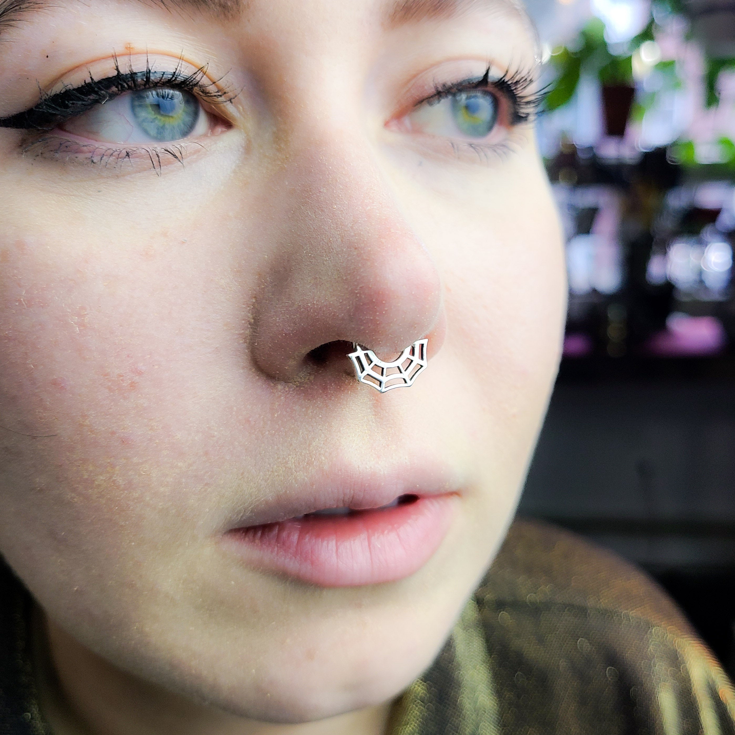 Collection of Spider Web Septum Piercing - Inchoo Bijoux in a gallery layout