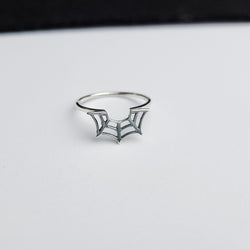 Collection of Stackable Spider web Ring in a gallery layout