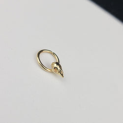 Collection of Yellow Gold Bird Skull Septum, Bird Nose Ring 10K - 14K in a gallery layout