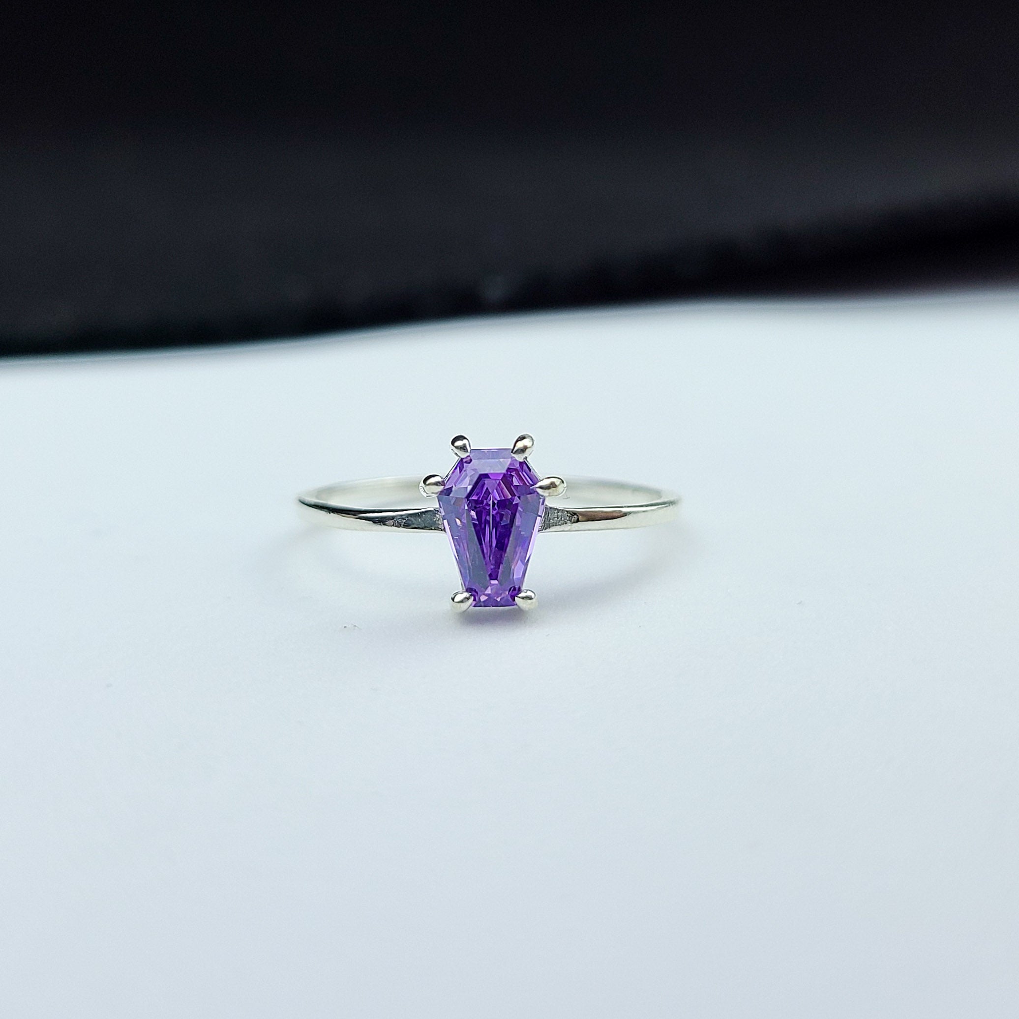 Collection of Purple Coffin Ring - Inchoo Bijoux in a gallery layout