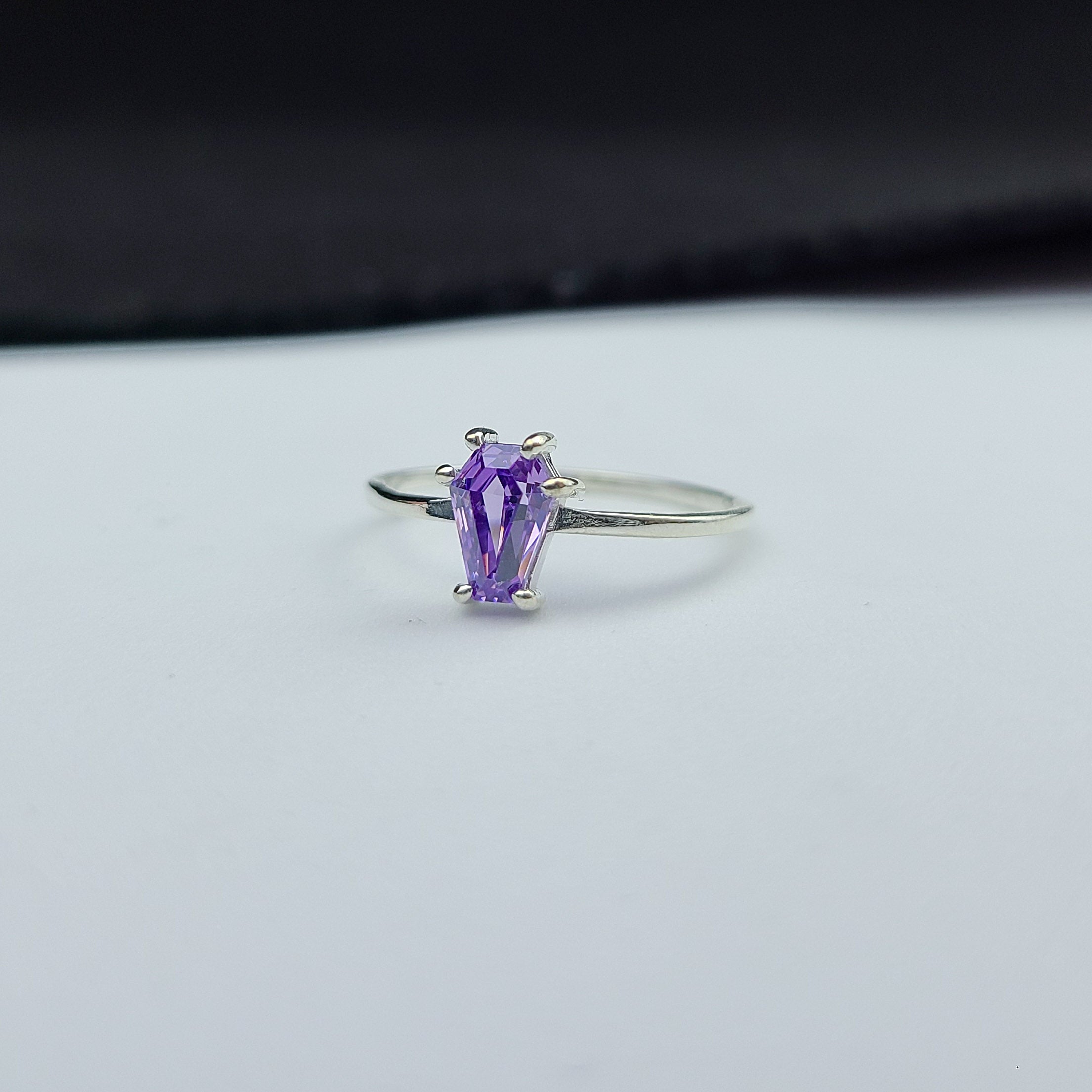 Collection of Purple Coffin Ring - Inchoo Bijoux in a gallery layout