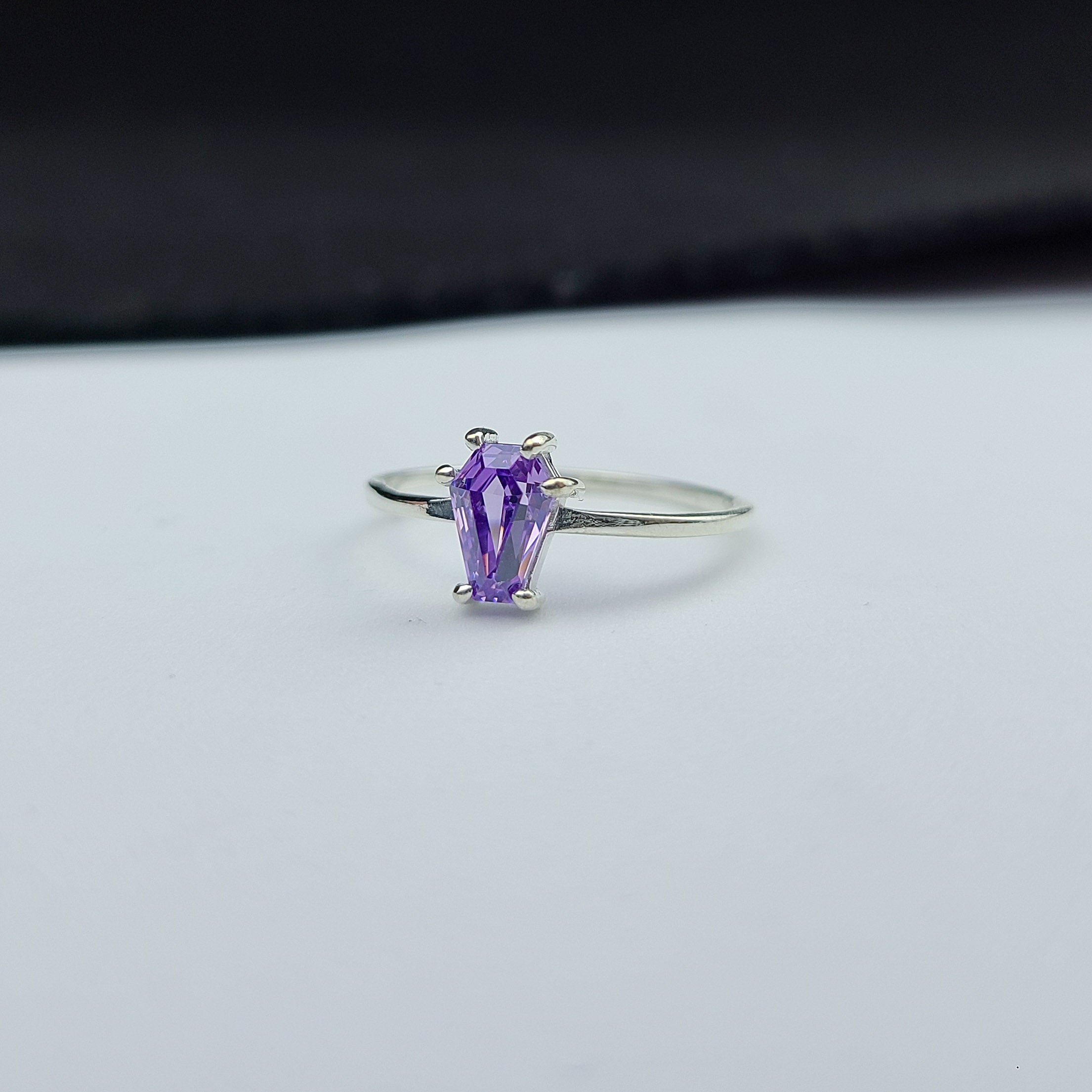 Purple Coffin Ring - Inchoo Bijoux