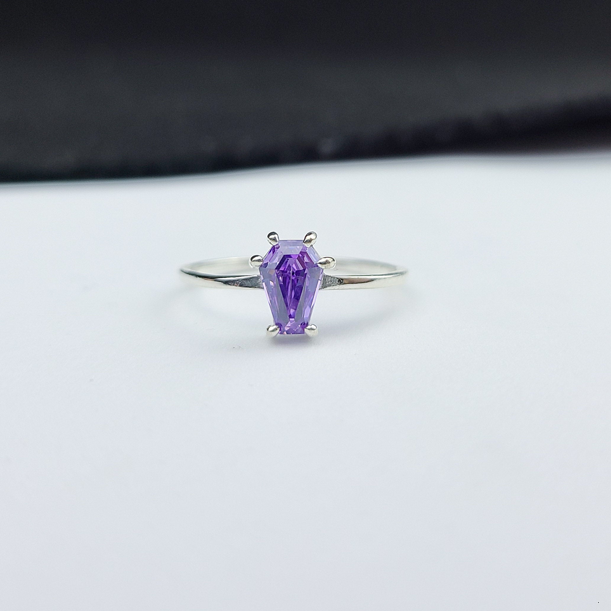 Collection of Purple Coffin Ring - Inchoo Bijoux in a gallery layout