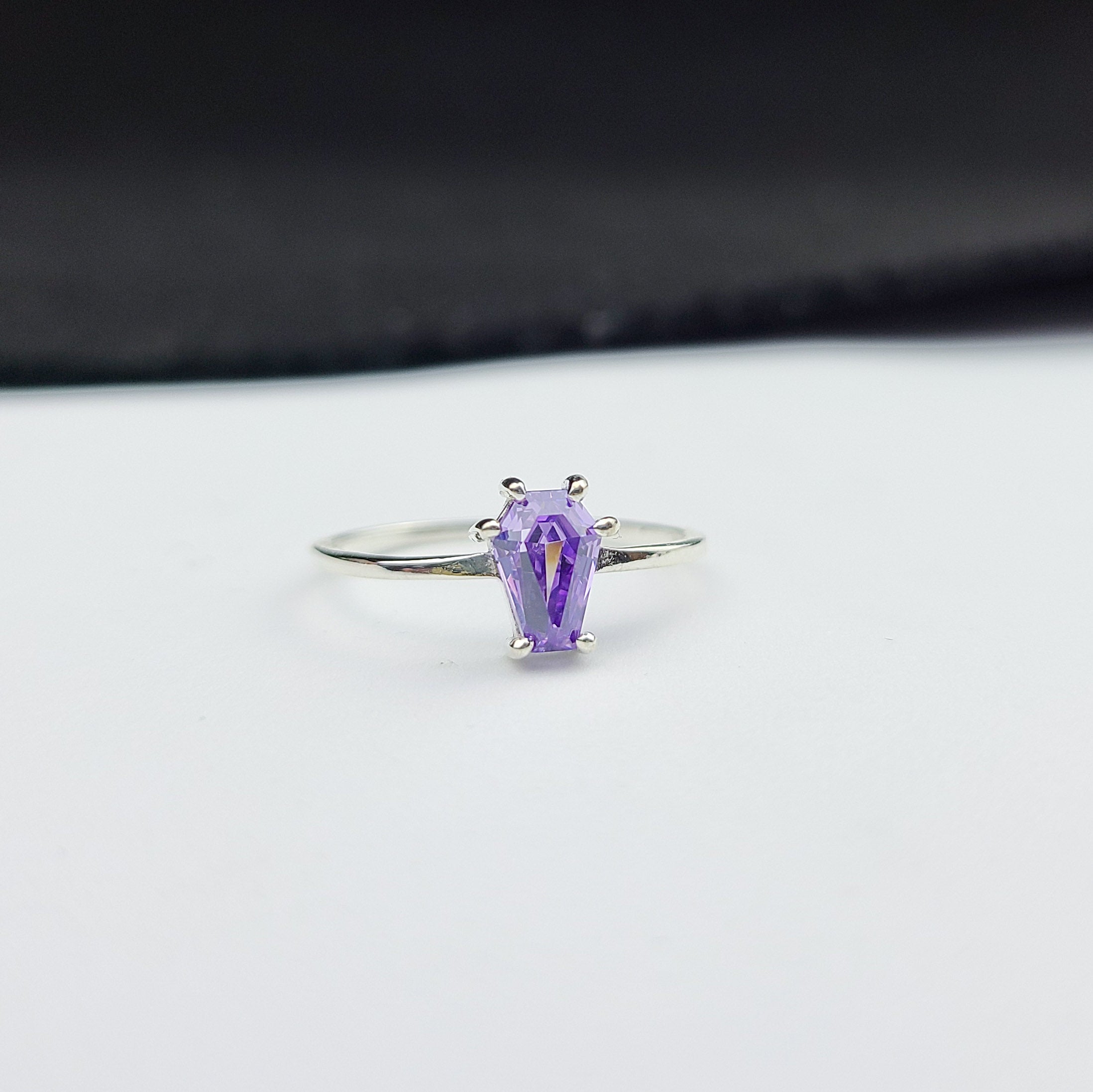 Collection of Purple Coffin Ring - Inchoo Bijoux in a gallery layout