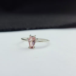 Collection of Dust Pink Coffin Gemstone Ring in a gallery layout