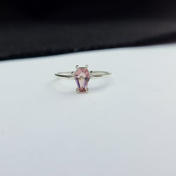 Collection of Dust Pink Coffin Gemstone Ring in a gallery layout