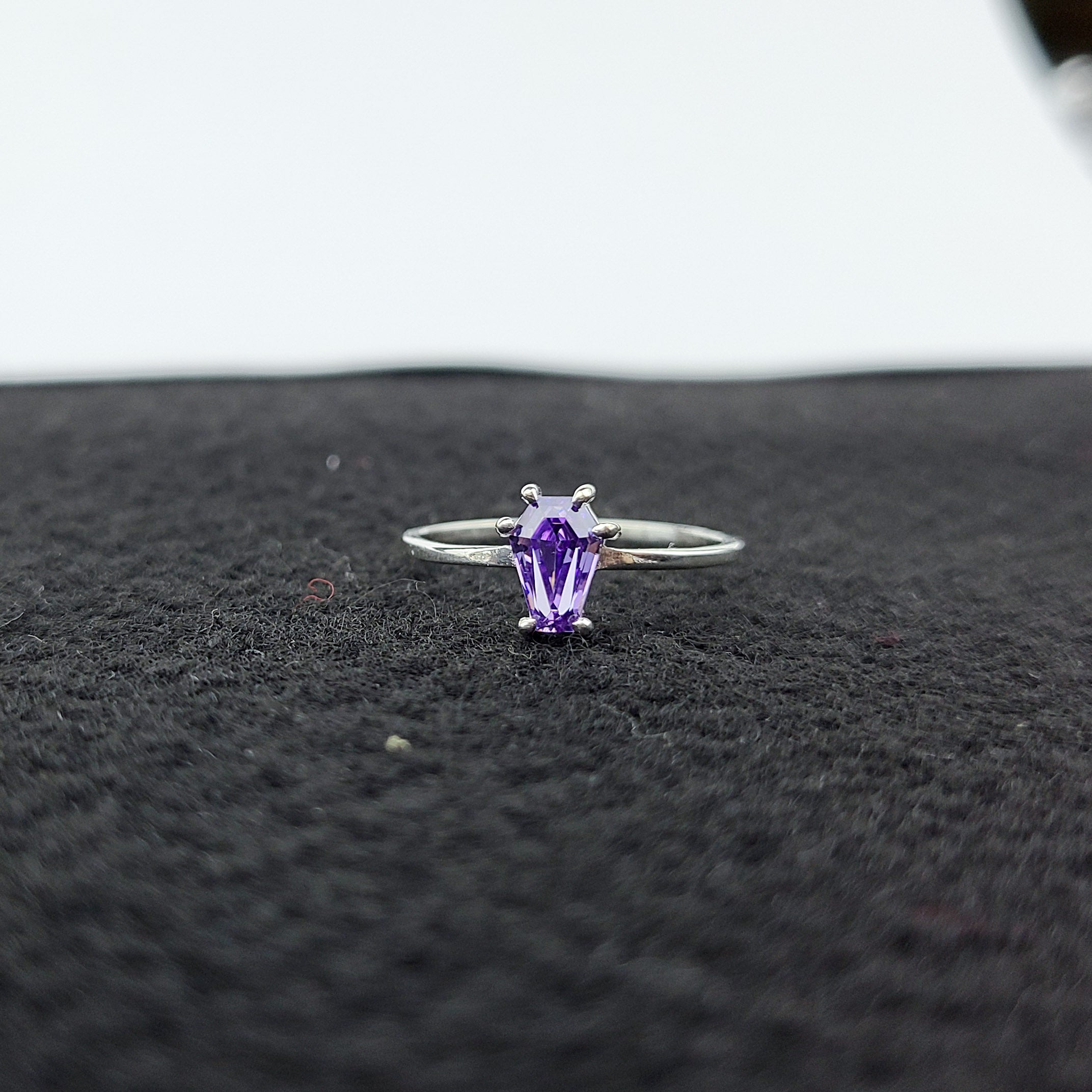 Collection of Purple Coffin Ring - Inchoo Bijoux in a gallery layout