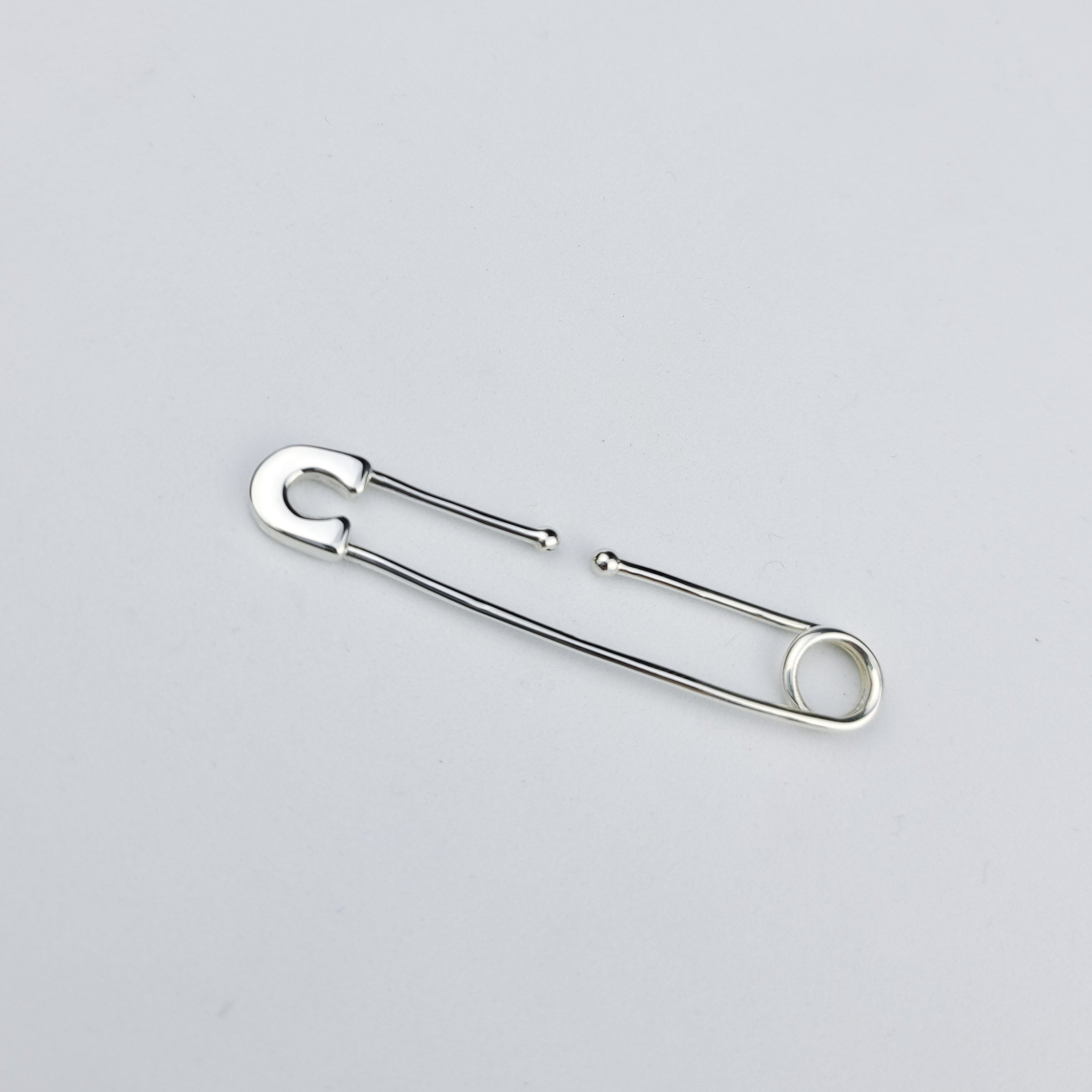 Collection of Bold FAKE Cheek Piercing Safety Pin in a gallery layout