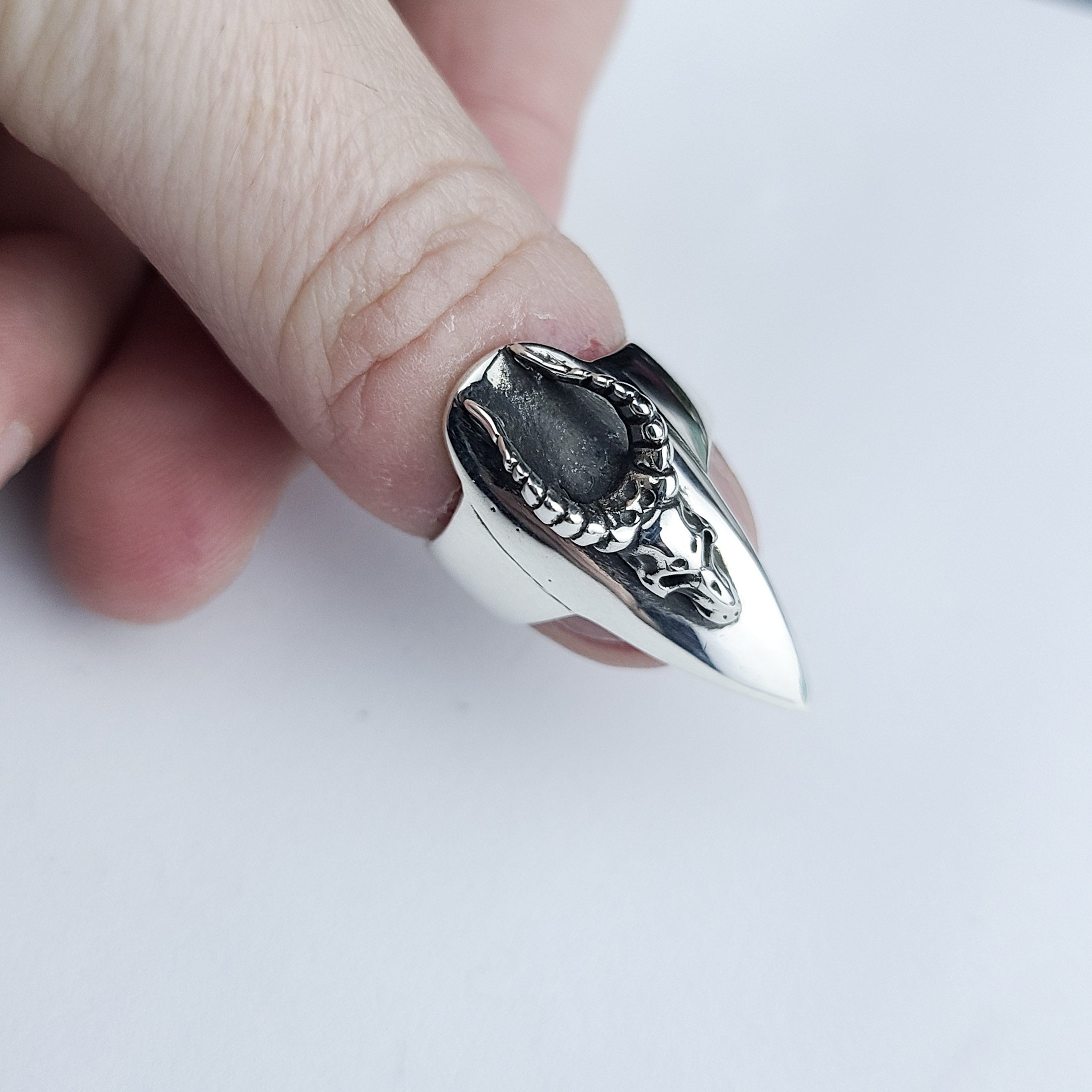 Moon Phase Stiletto Claw Ring — Inchoo Bijoux