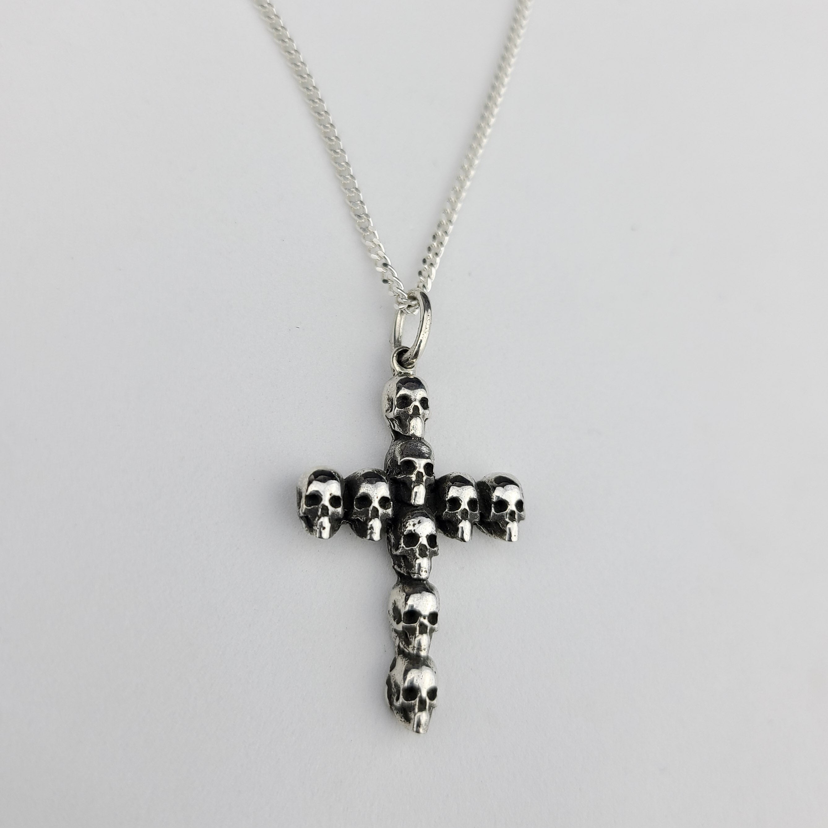 Collection of Gothic Skull Cross Pendant in a gallery layout