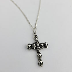 Collection of Gothic Skull Cross Pendant in a gallery layout