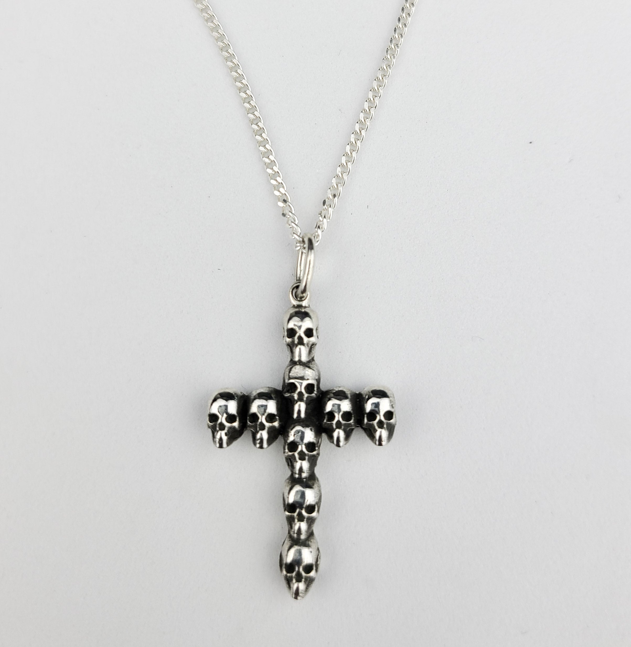 Collection of Gothic Skull Cross Pendant in a gallery layout