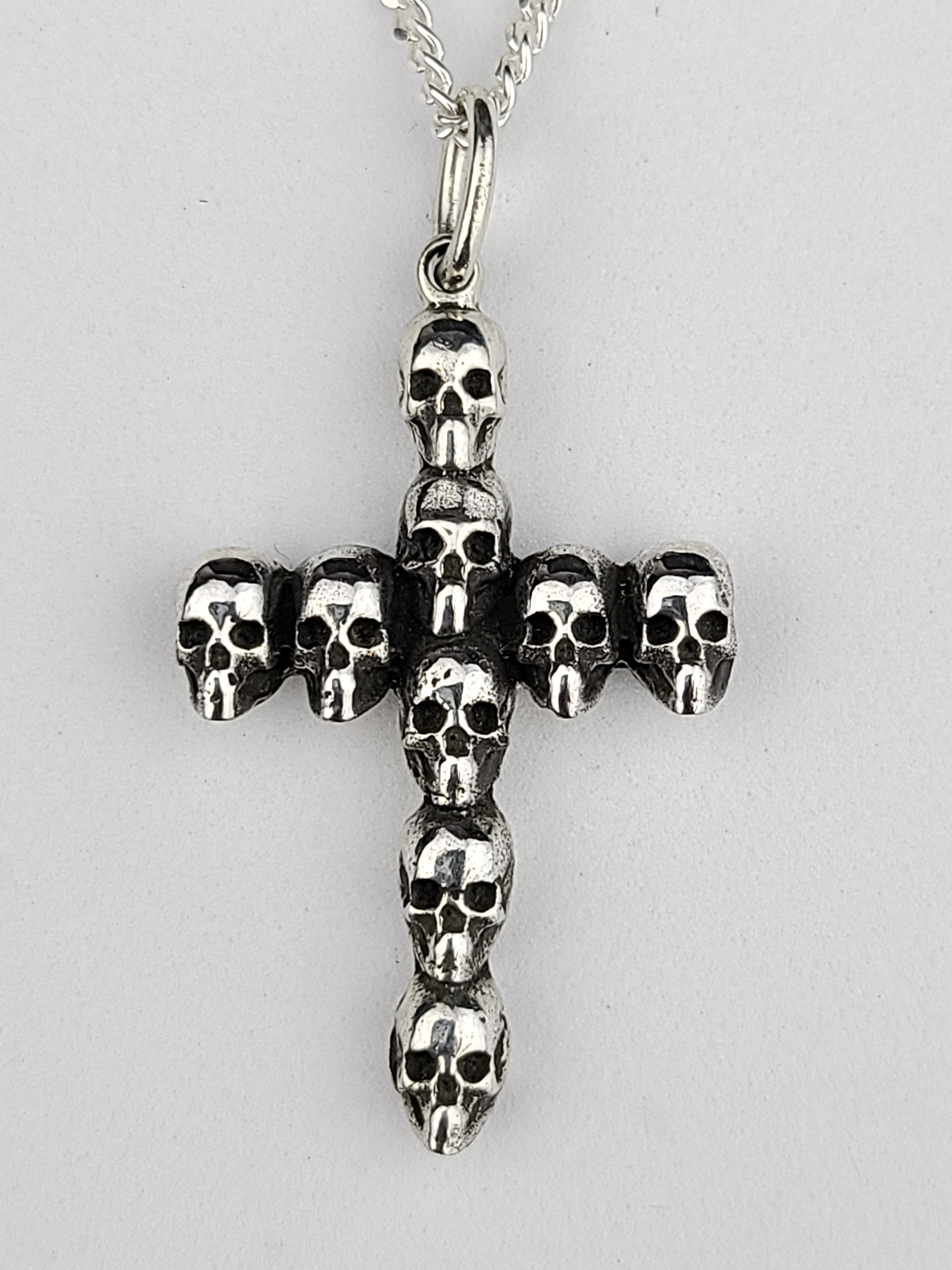 Collection of Gothic Skull Cross Pendant in a gallery layout