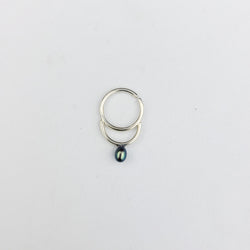 Collection of Dark Pearl Septum Nose Ring in a gallery layout