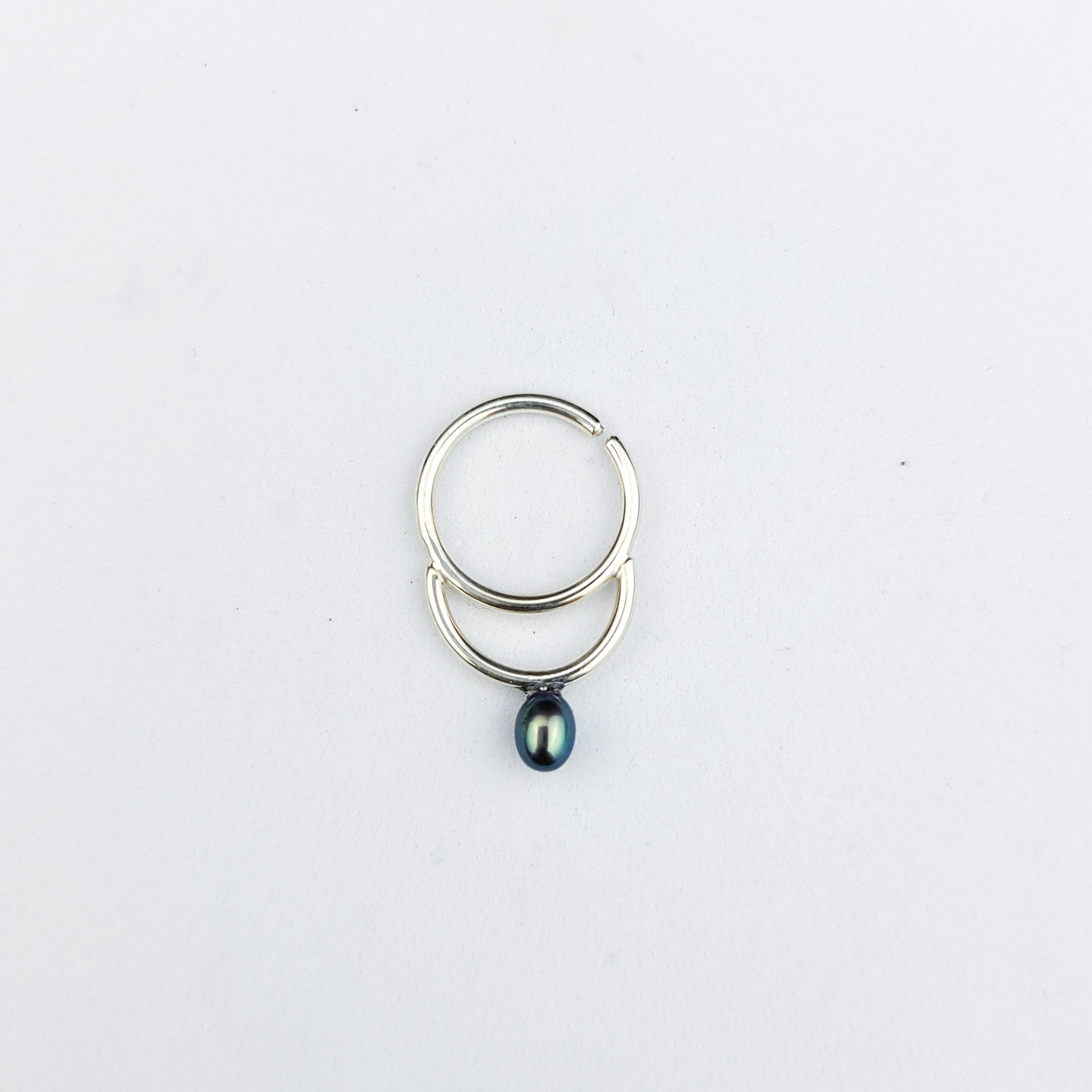 Collection of Dark Pearl Septum Nose Ring in a gallery layout