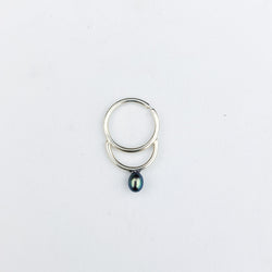 Collection of Dark Pearl Septum Nose Ring in a gallery layout