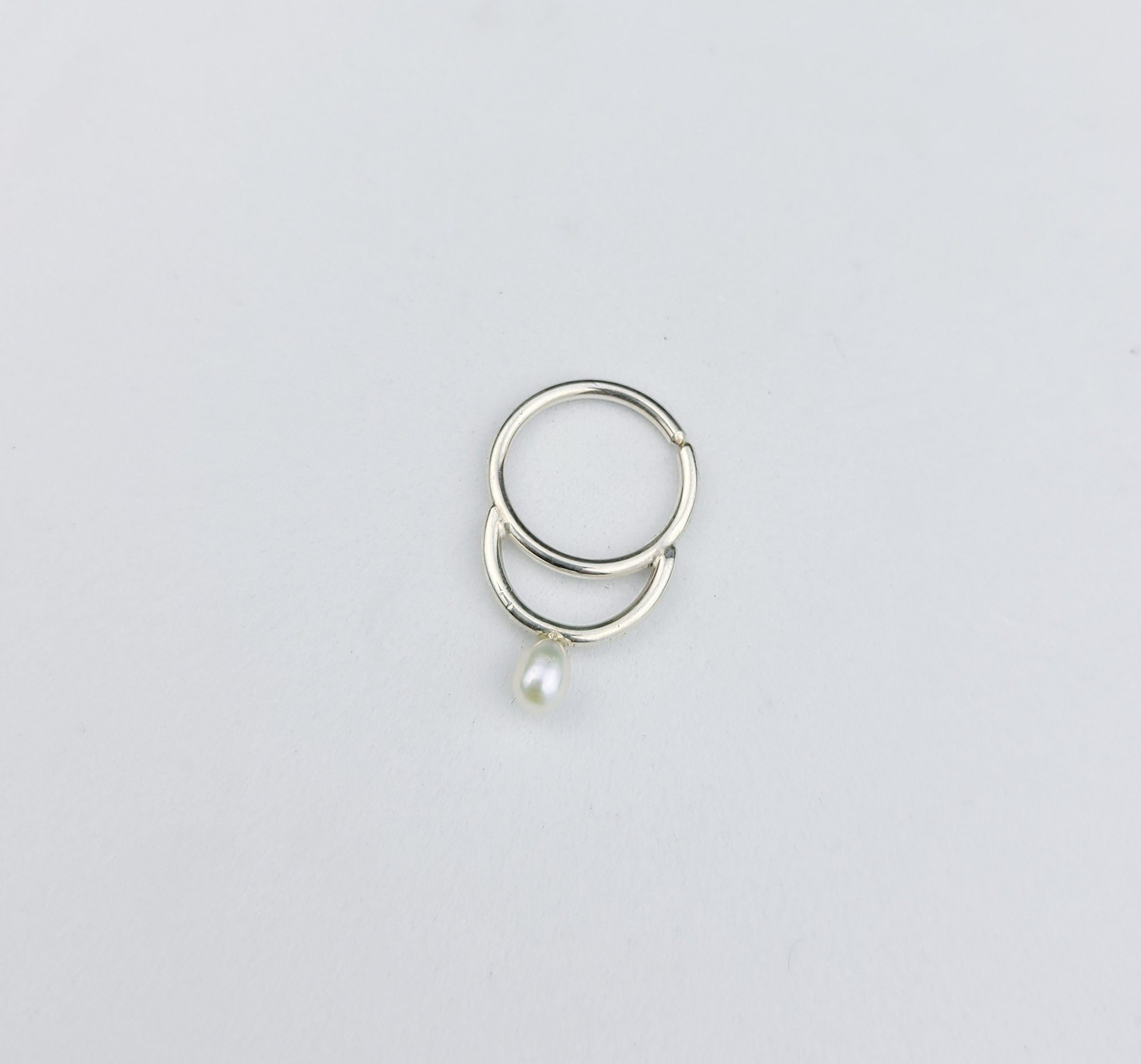 Collection of White Pearl Septum Ring in a gallery layout