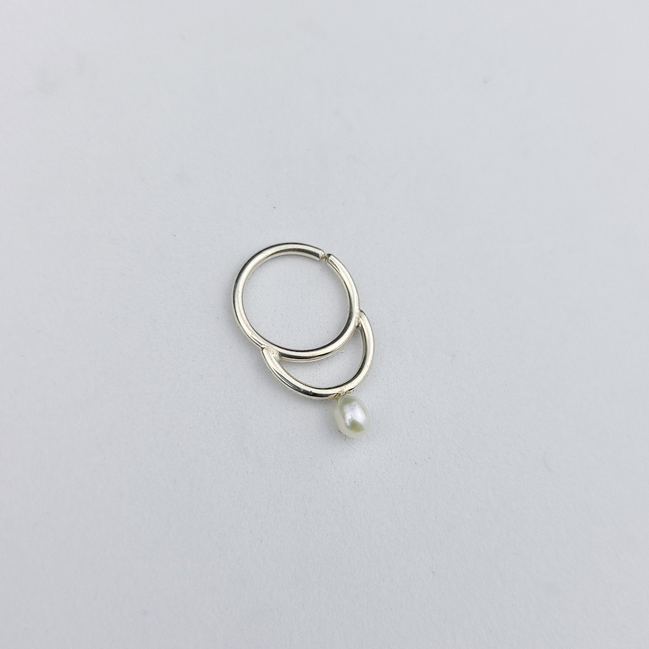 Collection of White Pearl Septum Ring in a gallery layout
