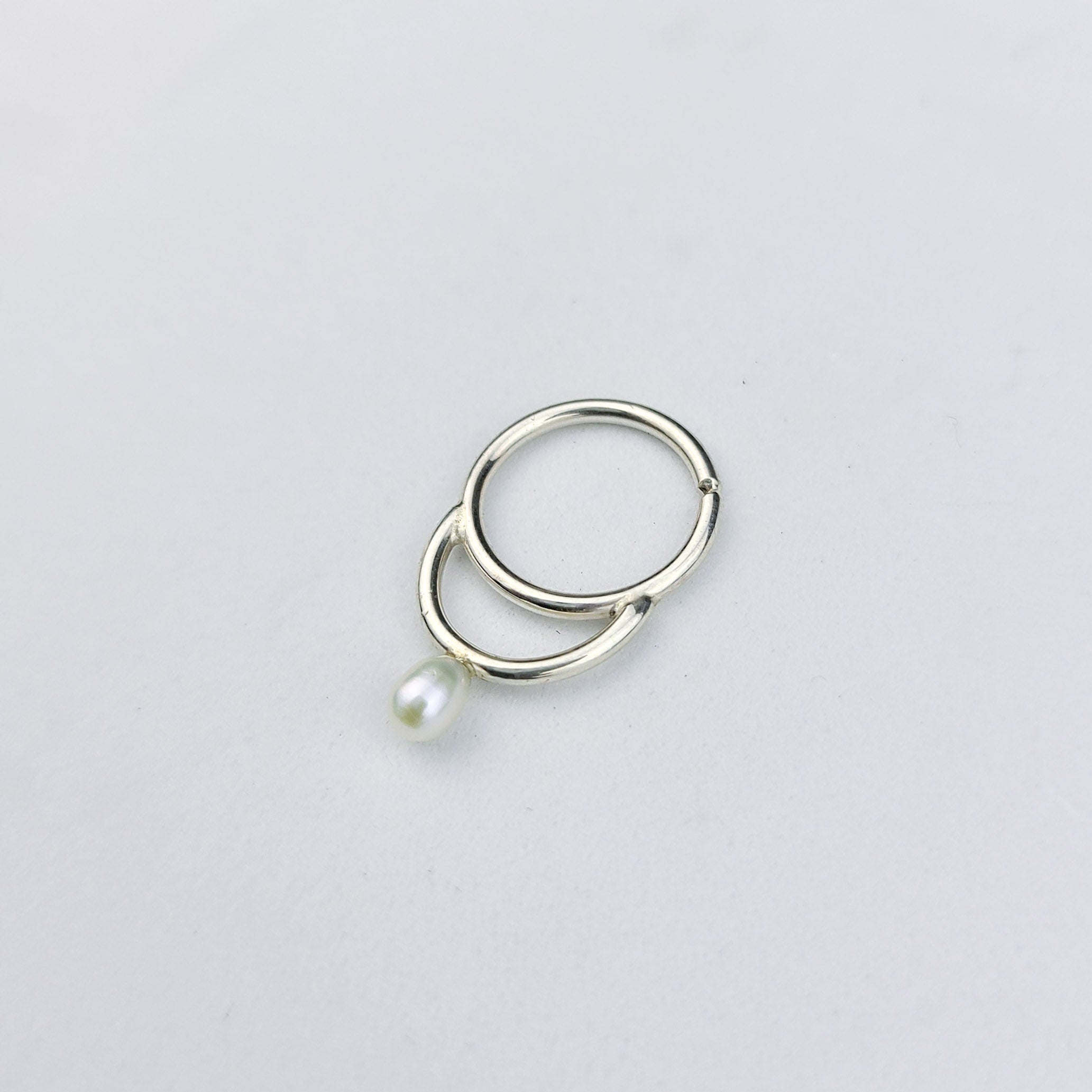 Collection of White Pearl Septum Ring in a gallery layout