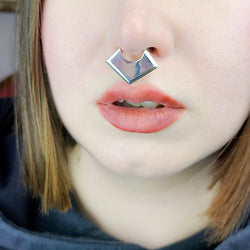 Collection of Oversized Blade Shield Septum Piercing in a gallery layout