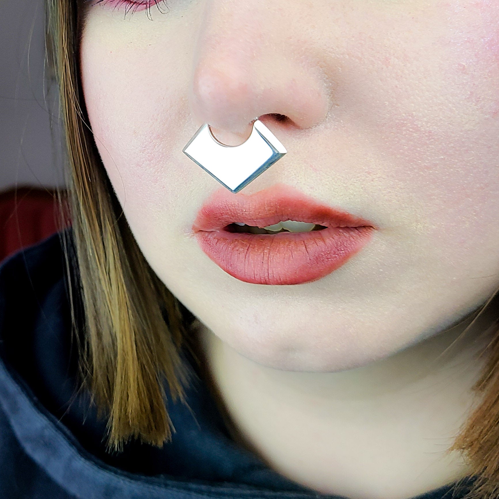 Collection of Oversized Blade Shield Septum Piercing in a gallery layout