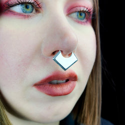 Collection of Oversized Blade Shield Septum Piercing in a gallery layout