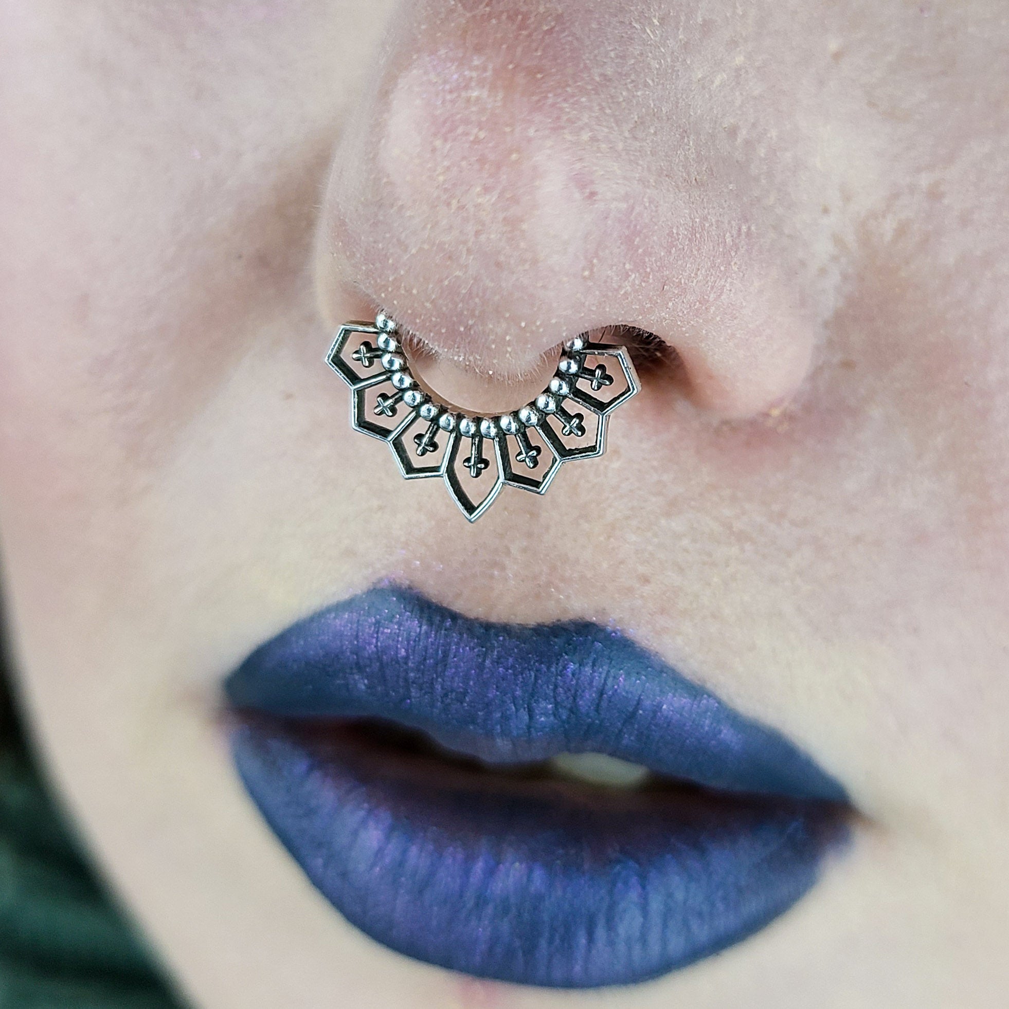 Collection of Gothic Cross Lace Septum in a gallery layout