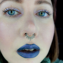 Collection of Gothic Cross Lace Septum in a gallery layout