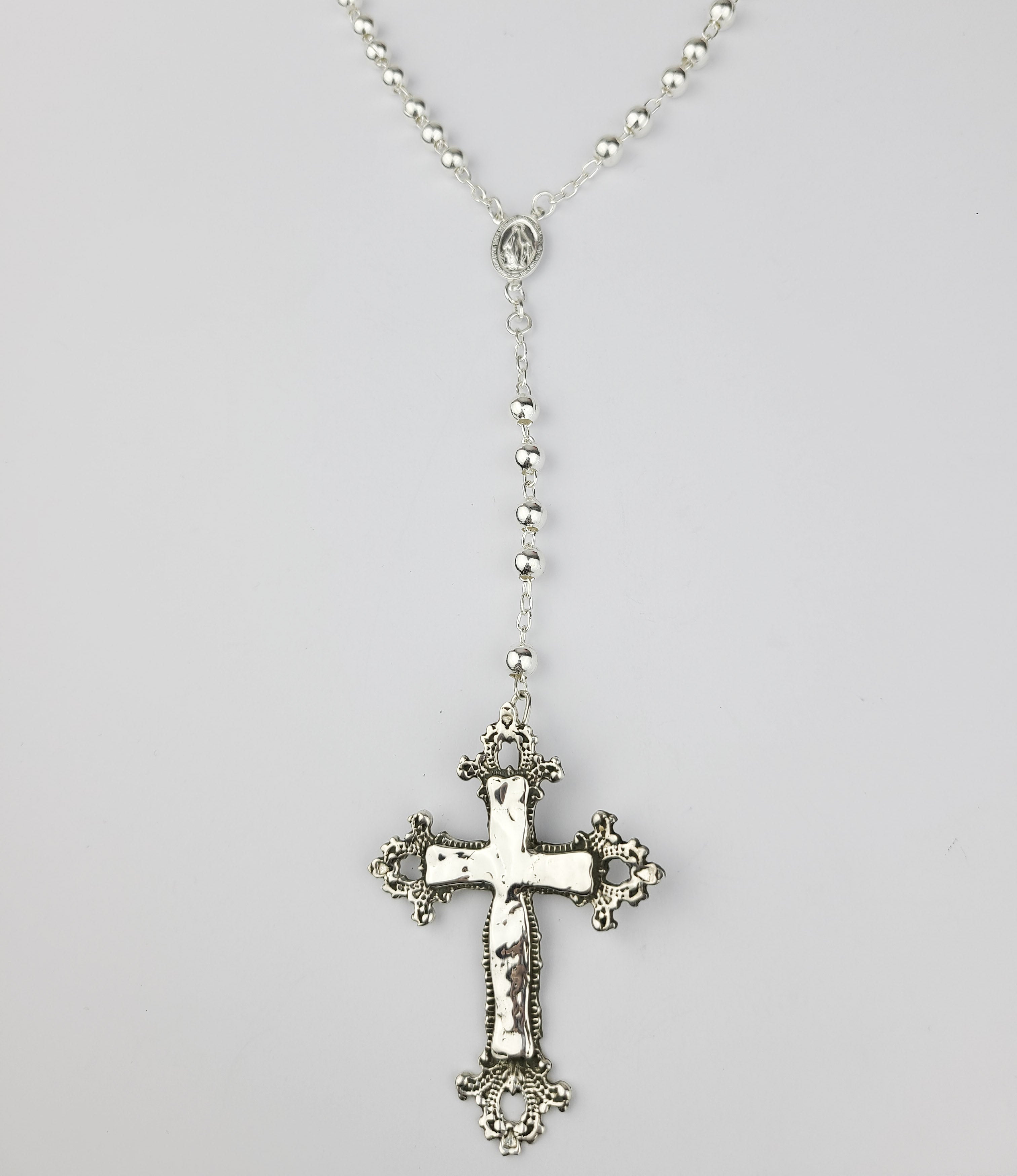 Collection of Baroque Cross Massive Rosary Necklace in a gallery layout