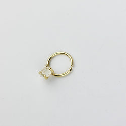 Collection of 10K - 14K Yellow Gold Herkimer Diamond Septum Piercing in a gallery layout