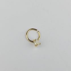 Collection of Piercing septum diamant Herkimer en or jaune 10K - 14K in a gallery layout