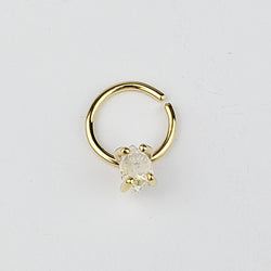 Collection of 10K - 14K Yellow Gold Herkimer Diamond Septum Piercing in a gallery layout