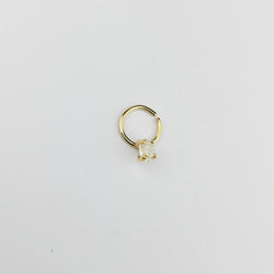 Collection of 10K - 14K Yellow Gold Herkimer Diamond Septum Piercing in a gallery layout