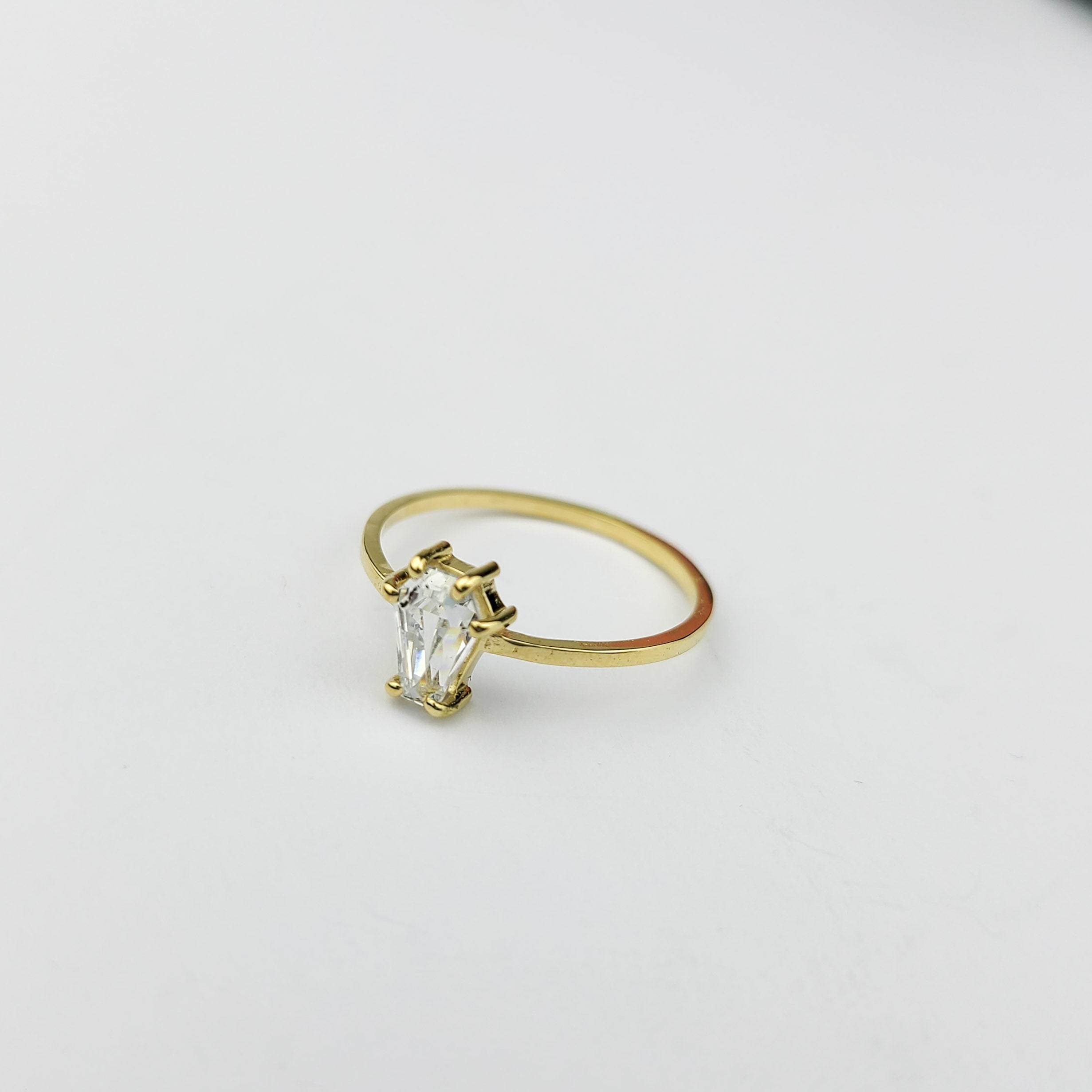 Collection of Coffin Wedding Ring - Yellow Gold in a gallery layout