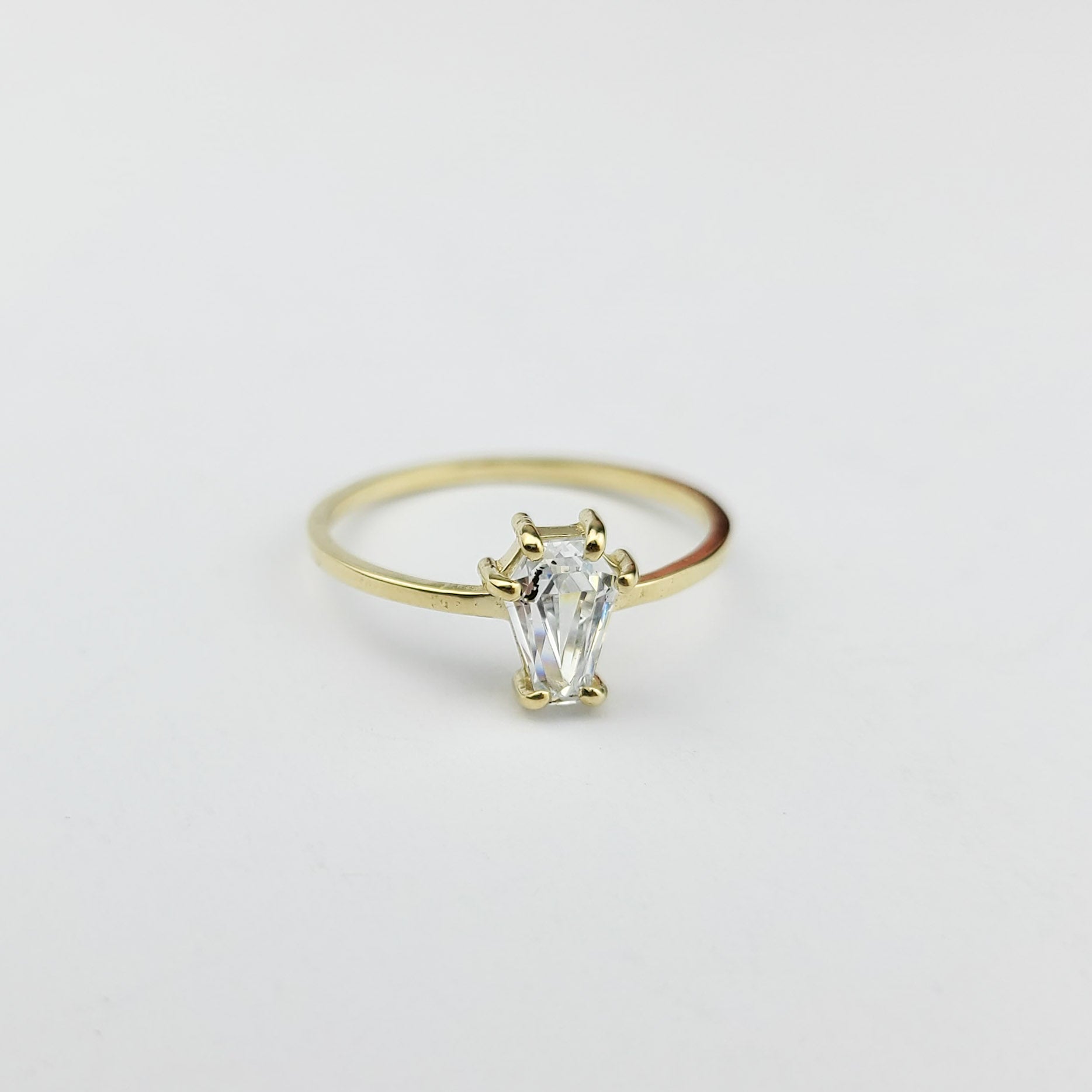 Collection of Coffin Wedding Ring - Yellow Gold in a gallery layout