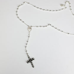 Collection of 4mm Rosary Prayer Bead Necklace in a gallery layout