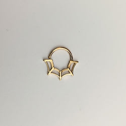 Collection of 10K - 14K Rose Gold Spiderweb Septum Piercing in a gallery layout