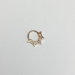 Collection of 10K - 14K Rose Gold Spiderweb Septum Piercing in a gallery layout